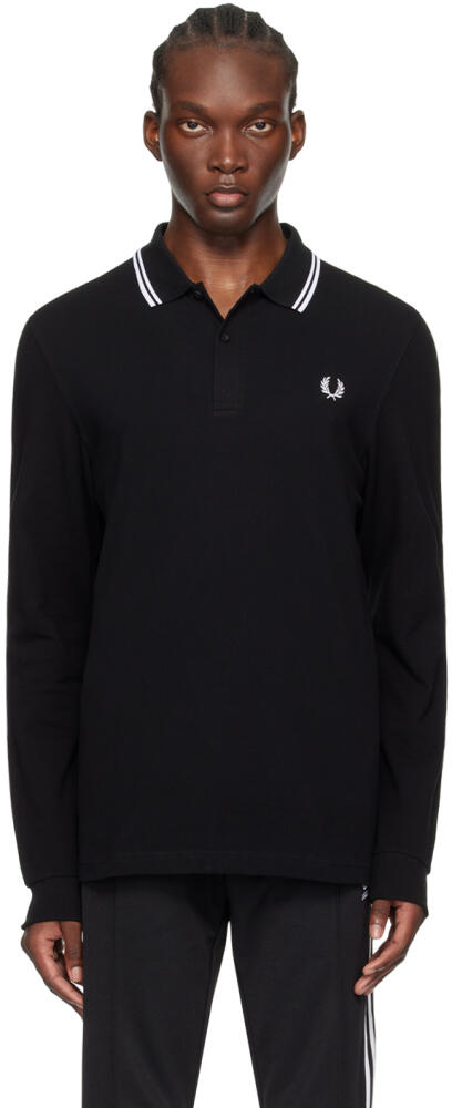 Fred Perry Black Striped Polo Cover