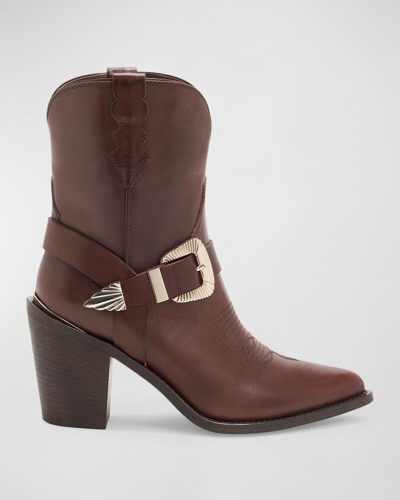 Partlow Charlotte Leather Buckle Western Booties Cover