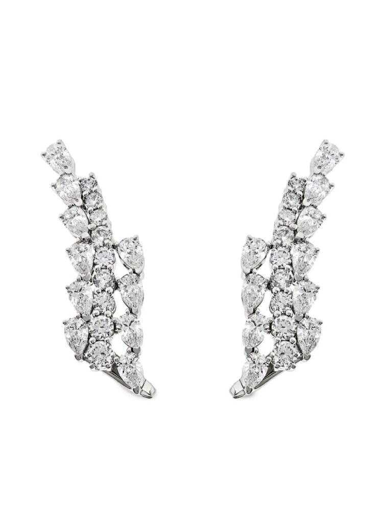 Jewels Aficionado 18kt white gold Wing diamond earrings - Silver Cover