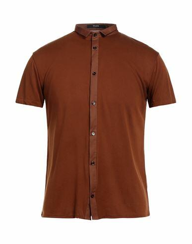 Takeshy Kurosawa Man Shirt Brown Modal, Polyester Cover