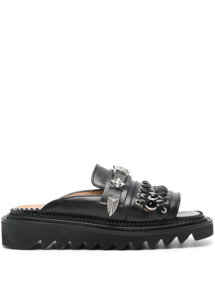 Toga Pulla stud-embellished leather sandals - Black Cover