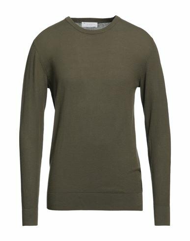 Diktat Man Sweater Military green Cotton Cover