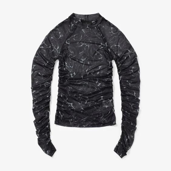 Han Kjøbenhavn Wmns Printed Mesh Plated Long Sleeve Cover