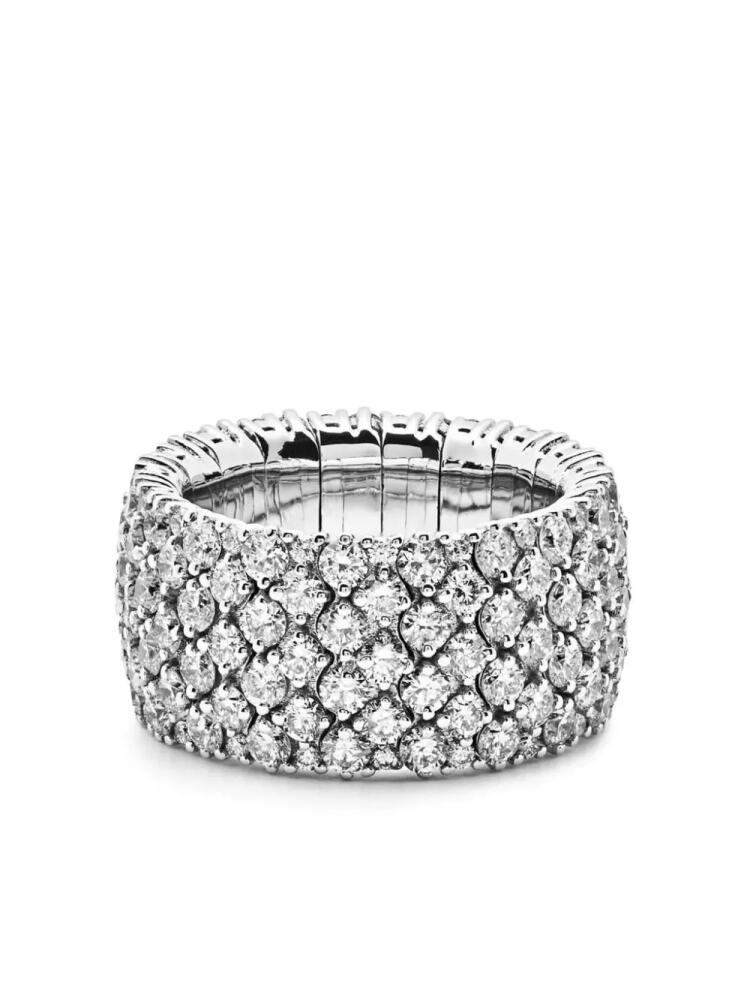 Jewels Aficionado 18kt white gold Tapestry diamond ring - Silver Cover