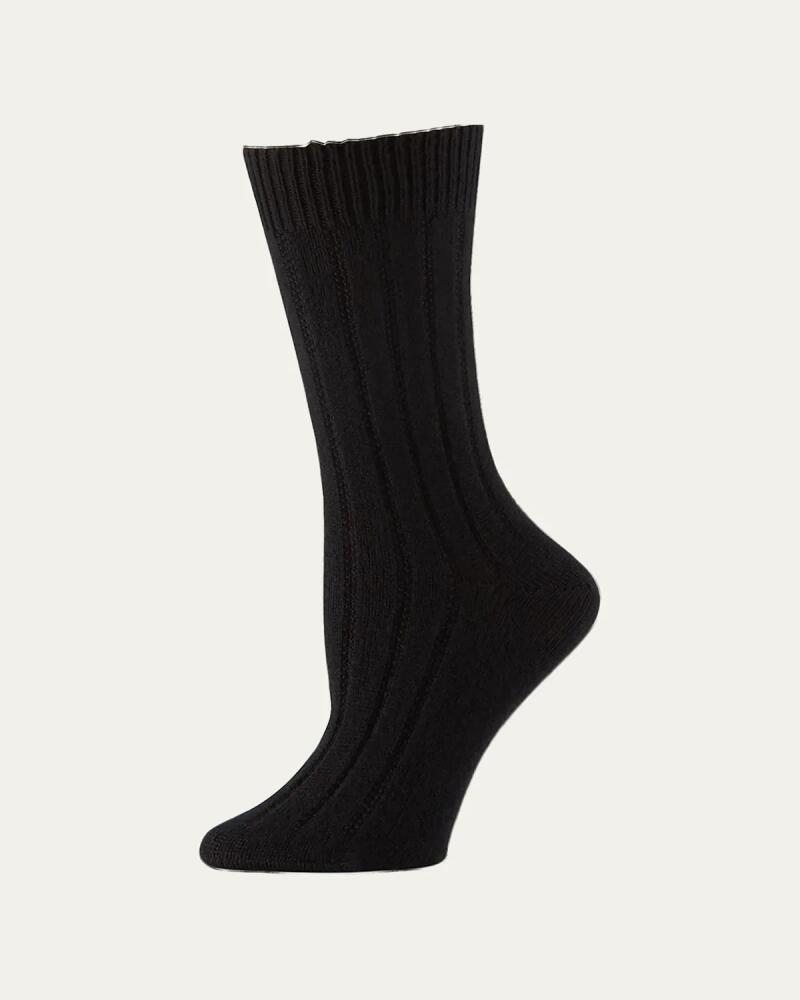 Neiman Marcus Cashmere Ribbed Socks Cover