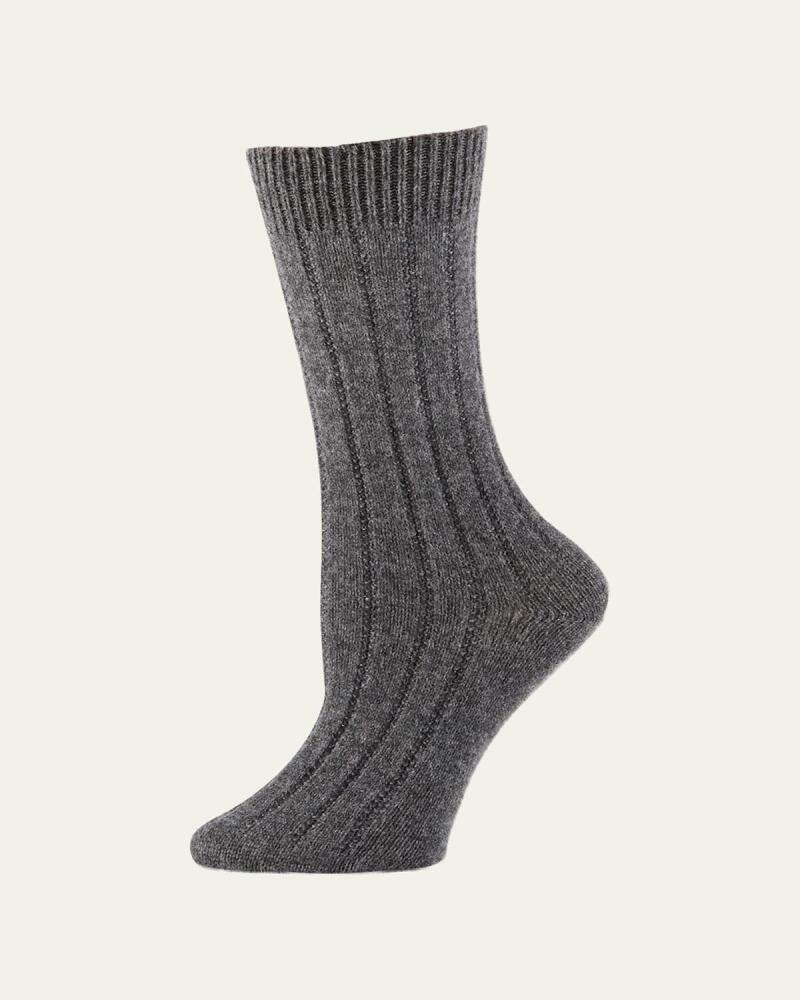 Neiman Marcus Cashmere Ribbed Socks Cover