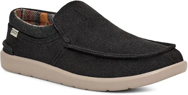 Sanuk Sidewalk Surfer Lite 2 SL (Black) Men's Shoes Cover