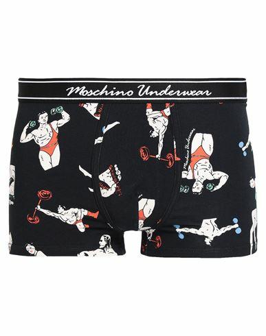 Moschino Man Boxer Black Cotton, Elastane Cover