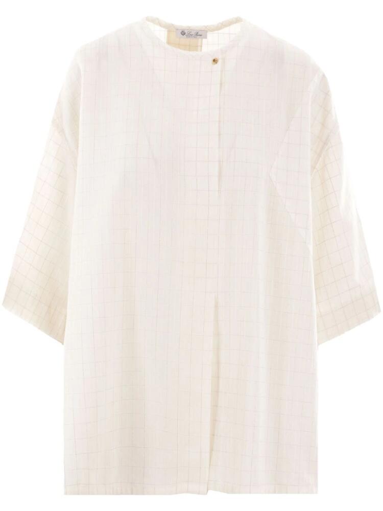 Loro Piana checked cotton shirt - Neutrals Cover