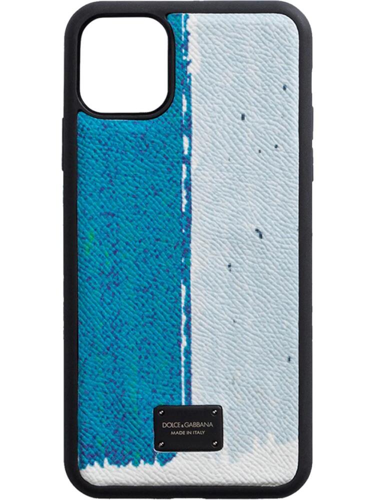 Dolce & Gabbana snakeskin-effect iPhone 11 Pro Max case - Blue Cover