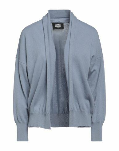 Alpha Studio Woman Cardigan Pastel blue Cashmere Cover