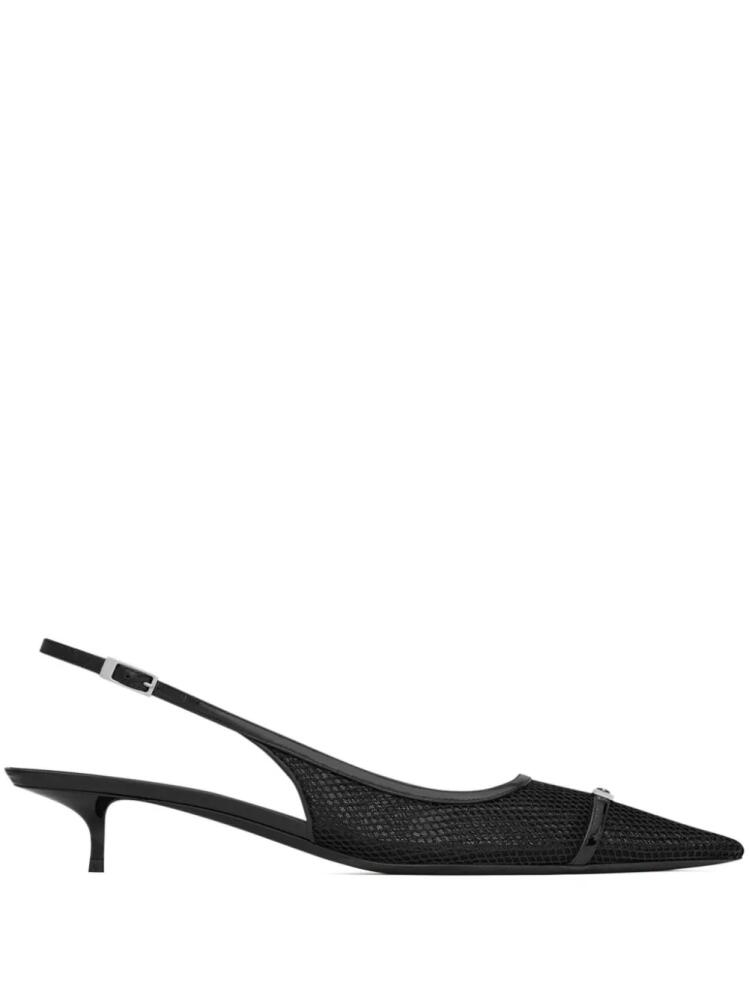 Saint Laurent slingback mesh pumps - Black Cover