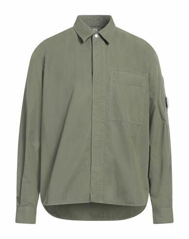 C. p. Company Man Shirt Military green Cotton Cover