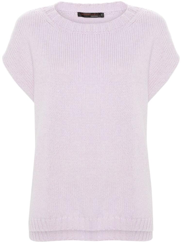 Incentive! Cashmere Artemisa cashmere vest - Purple Cover