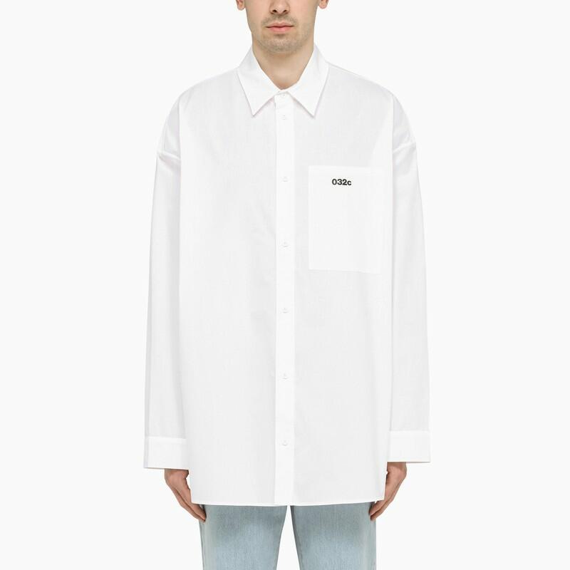 032c White oversize shirt with logo Cover