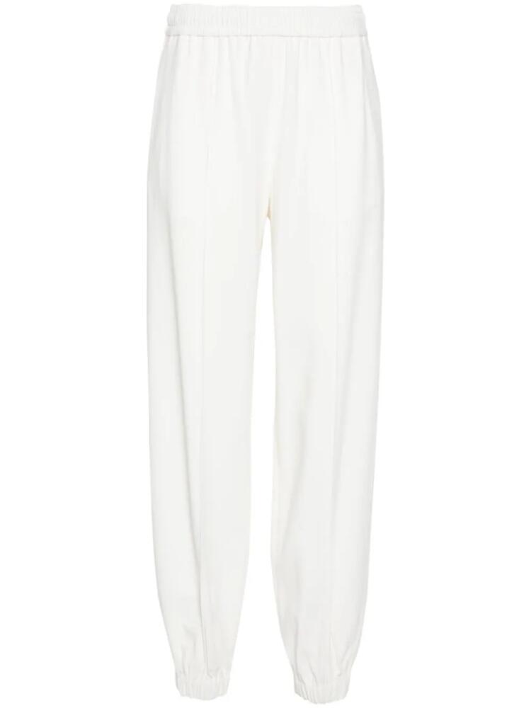 Fabiana Filippi elasticated-waist tapered-leg trousers - White Cover