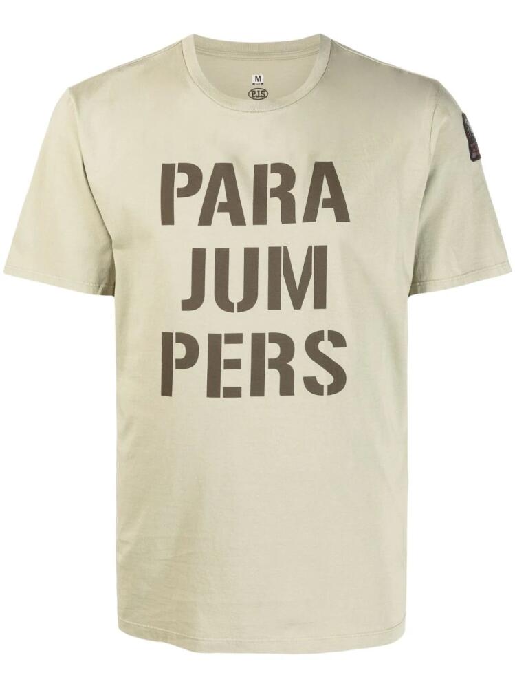 Parajumpers logo-print cotton T-shirt - Green Cover