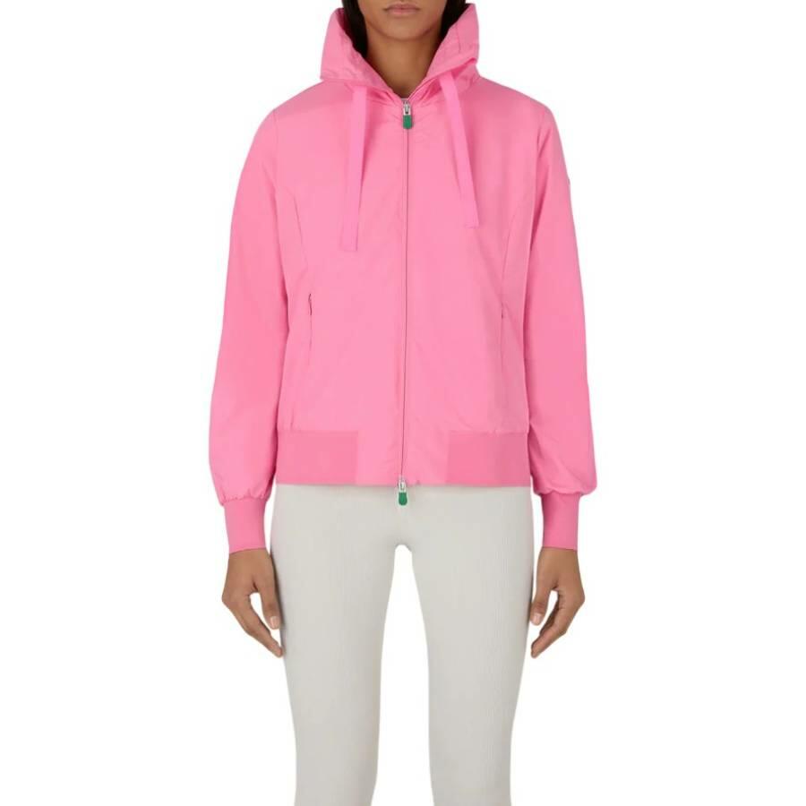 Save The Duck Ladies Aurora Pink Karin Bomber Rain Jacket Cover