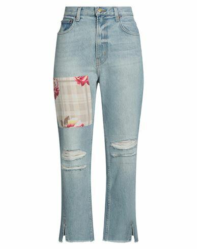 B Sides Woman Jeans Blue Cotton Cover