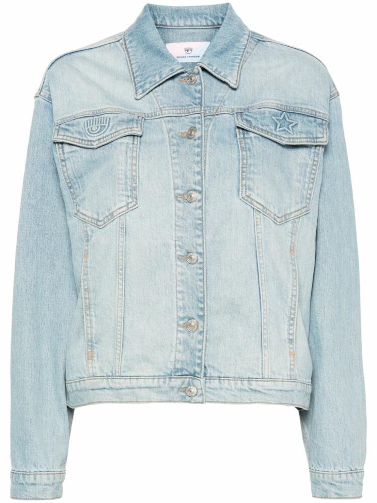 Chiara Ferragni 3D logo denim jacket - Blue Cover