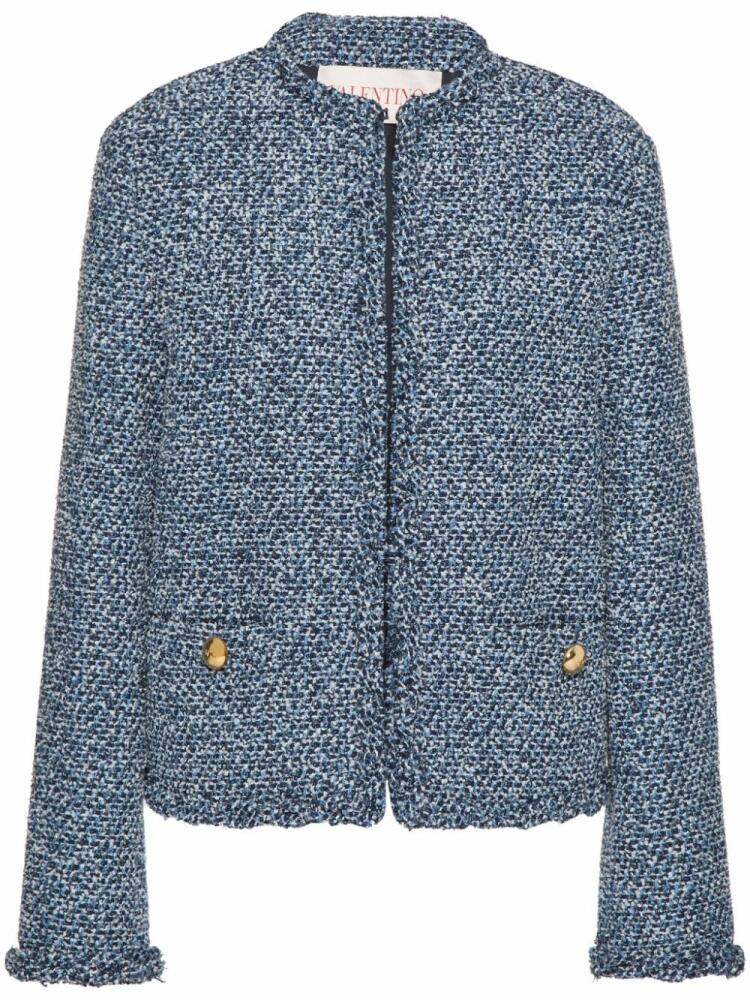 Valentino Garavani round-neck tweed jacket - Blue Cover