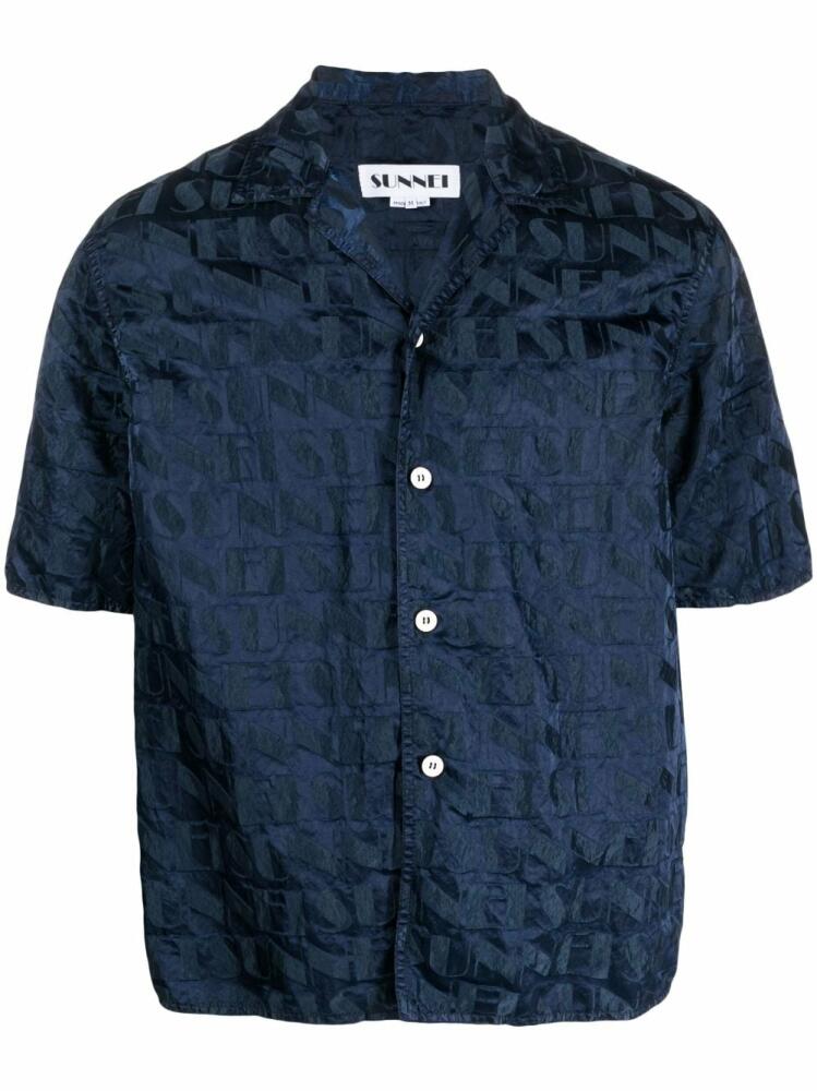 Sunnei monogram short-sleeve shirt - Blue Cover