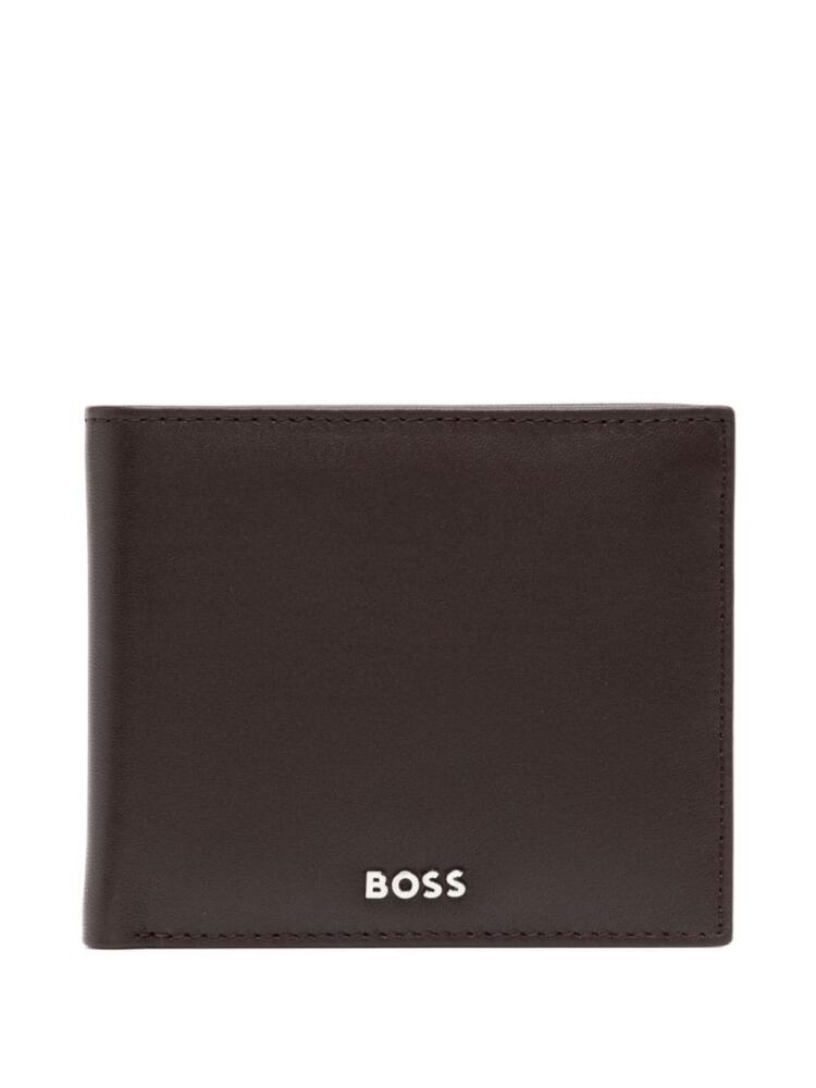 BOSS logo-lettering bi-fold wallet - Brown Cover