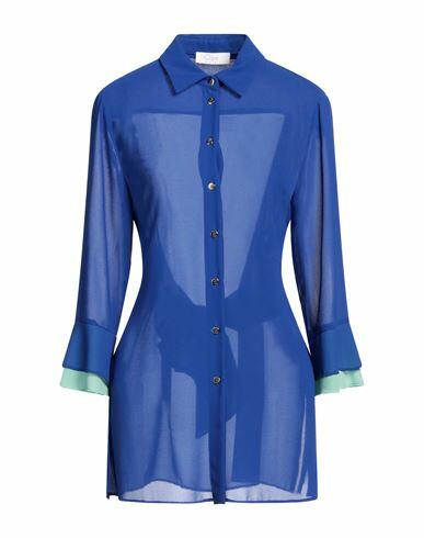 Clips More Woman Shirt Bright blue Polyester Cover