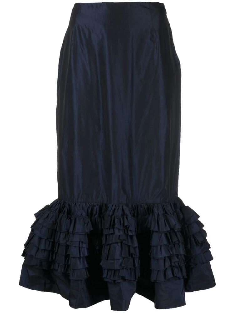 Molly Goddard ruffle-detail peplum skirt - Blue Cover