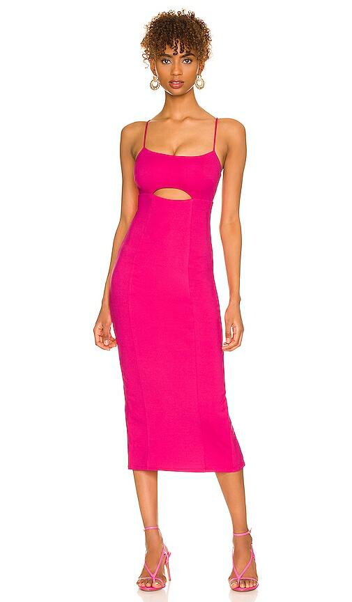 h:ours Enzo Midi Dress in Pink Cover