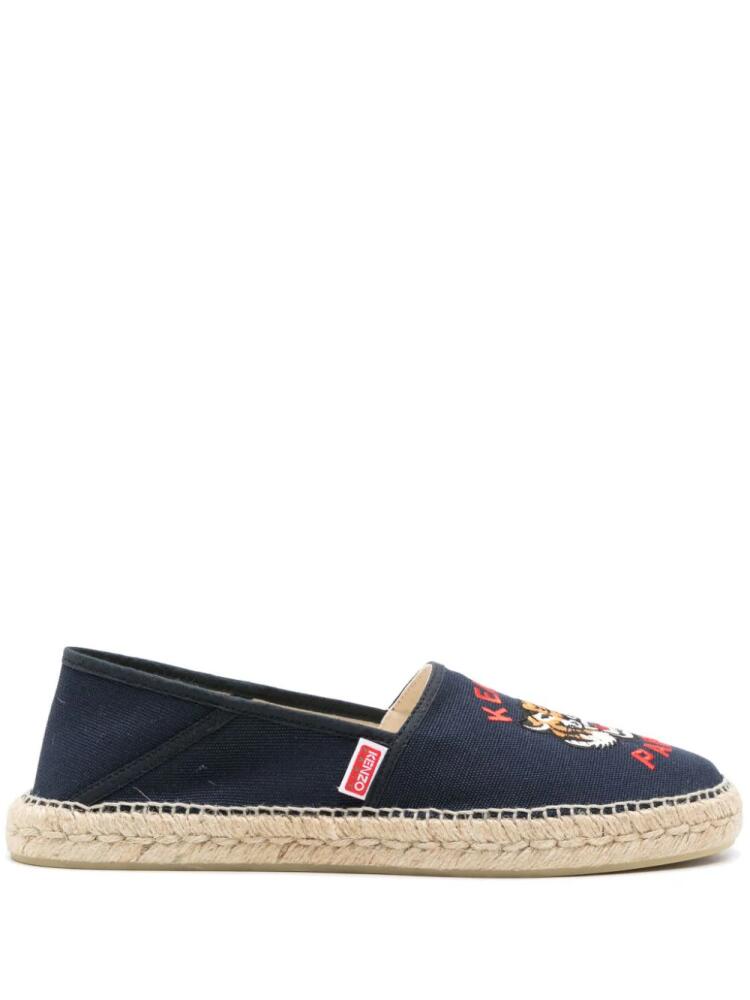 Kenzo Tiger Head embroidered espadrilles - Blue Cover