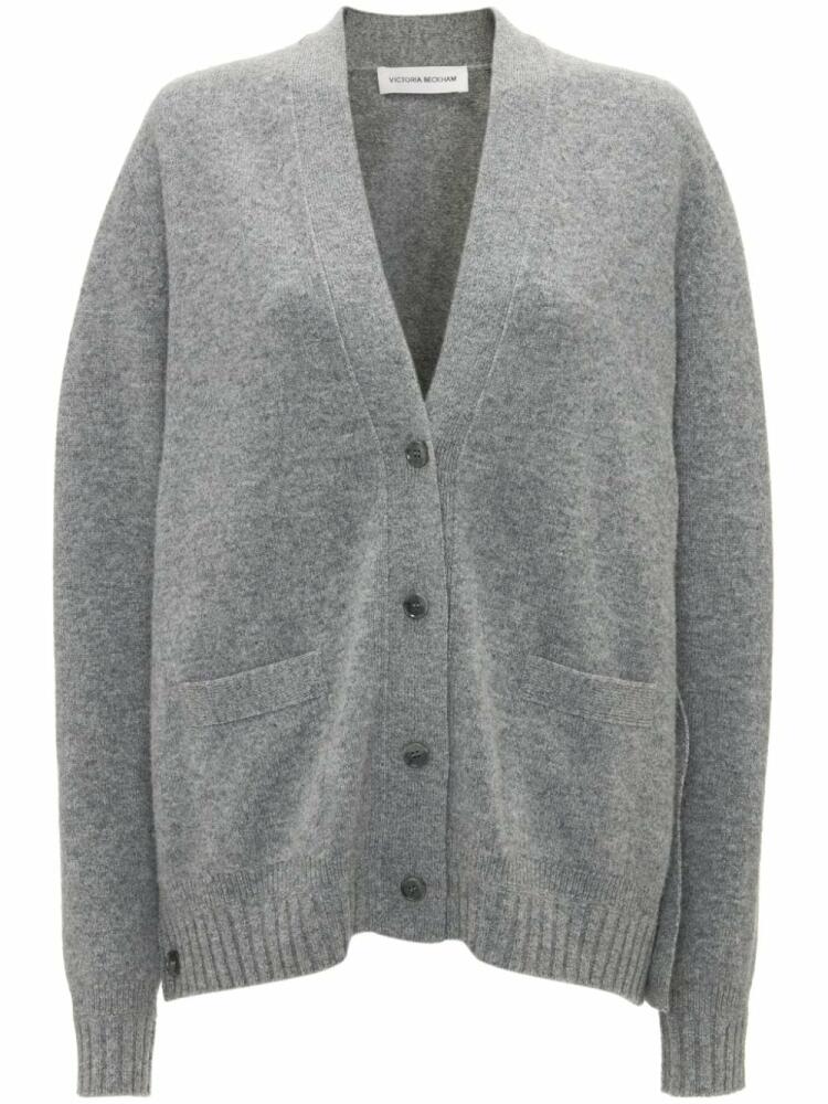 Victoria Beckham fine-knit wool cardigan - Grey Cover