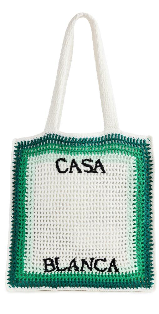 Casablanca Cotton Crochet Bag KNIT GREEN / MULTI Cover