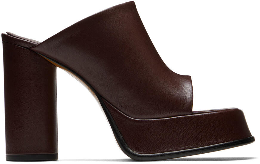 AMBUSH Brown Platform Mules Cover