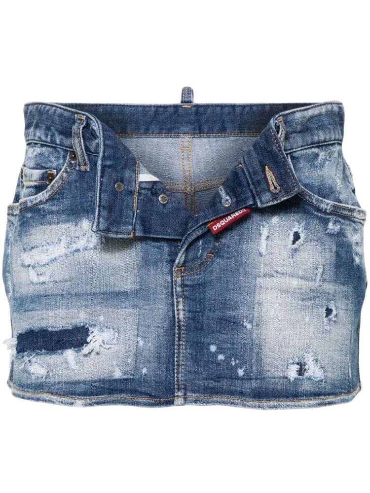 DSQUARED2 denim mini skirt - Blue Cover