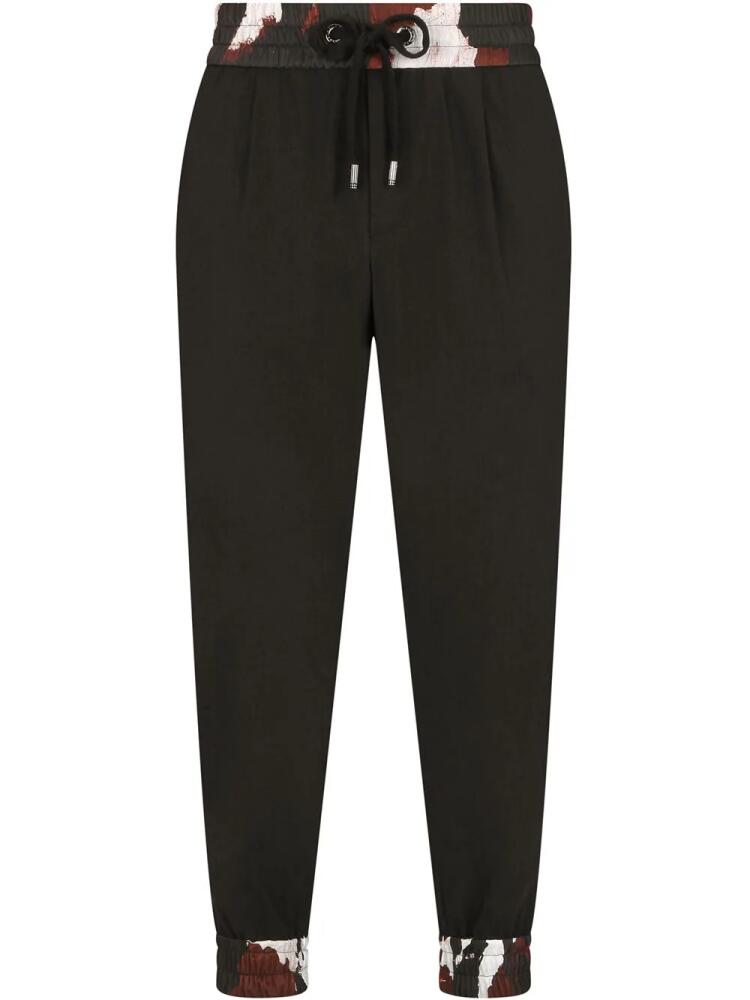 Dolce & Gabbana pattern-trim track pants - Black Cover