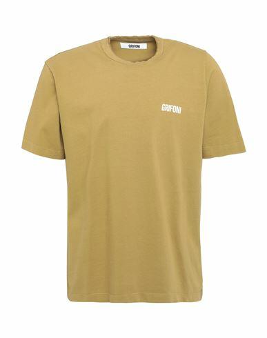 Grifoni Man T-shirt Mustard Cotton Cover