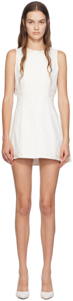 Mirror Palais White Pocket Full Of Posies Minidress Cover