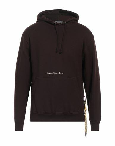 Daniele Alessandrini Homme Man Sweatshirt Cocoa Cotton, Polyester Cover