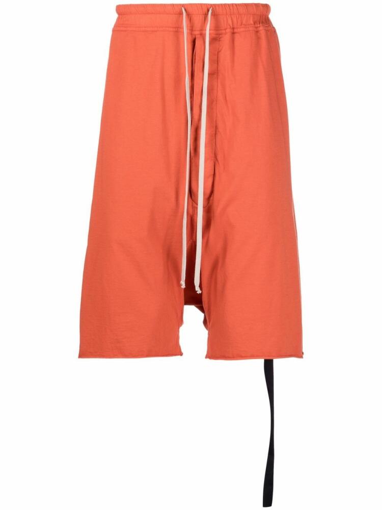 Rick Owens DRKSHDW drawstring-waist drop-crotch shorts - Orange Cover