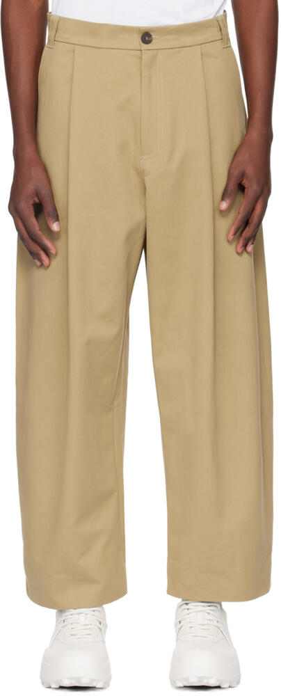 Studio Nicholson Beige Sorte Trousers Cover