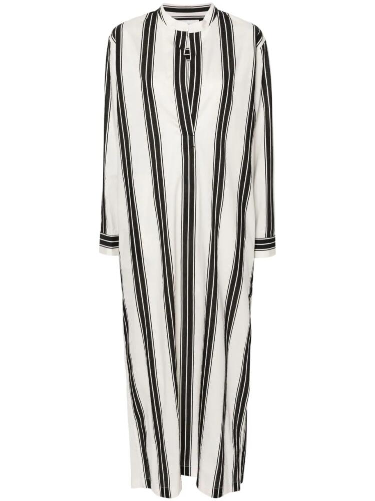 Matteau Djellaba striped maxi dress - Black Cover