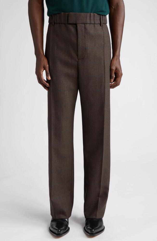 Bottega Veneta Prince of Wales Wool Trousers in 2172 Brown/Red/Blue Cover