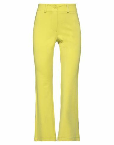 No-nà Woman Pants Acid green Viscose, Polyamide, Elastane Cover