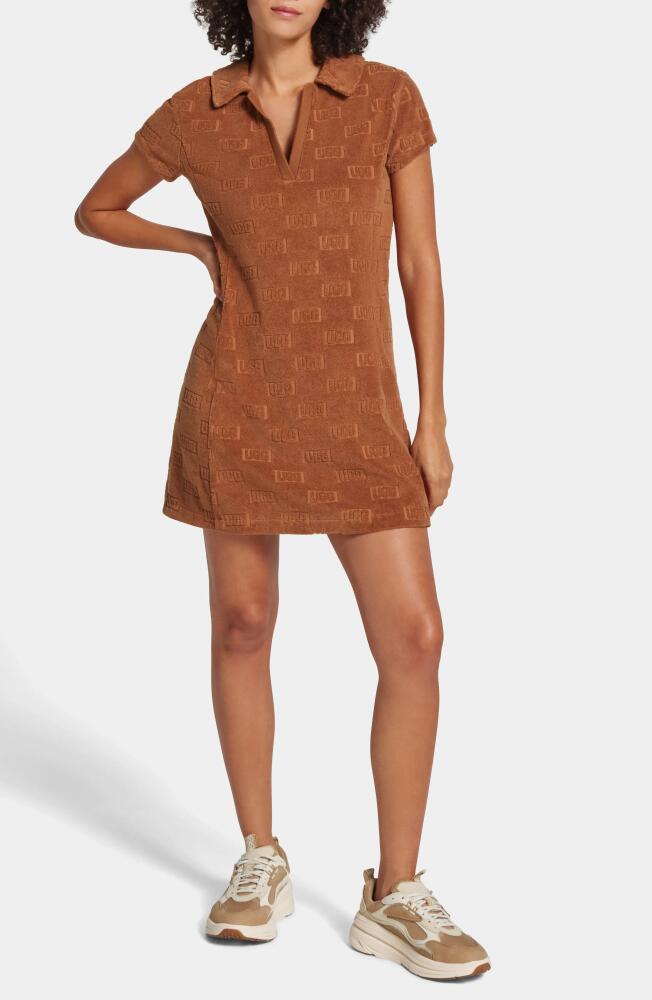 UGG(r) Kimmy Terry Cloth UGGblock Dress in Cedar Bark Cover