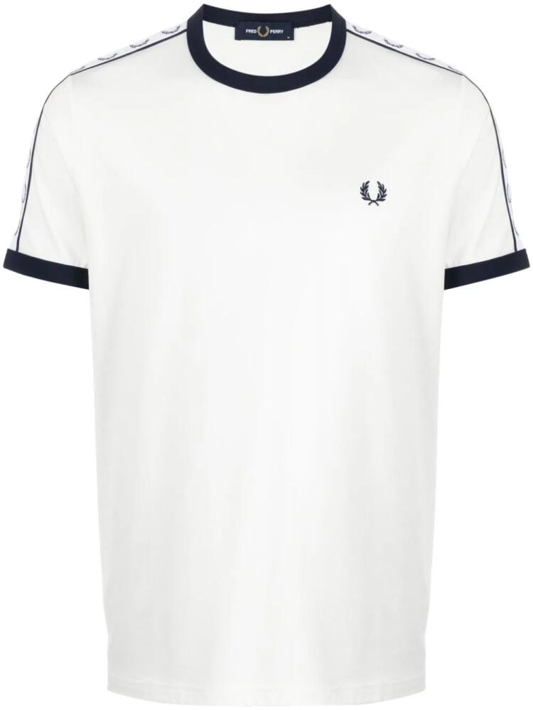 Fred Perry Ringer logo-tape T-shirt - White Cover