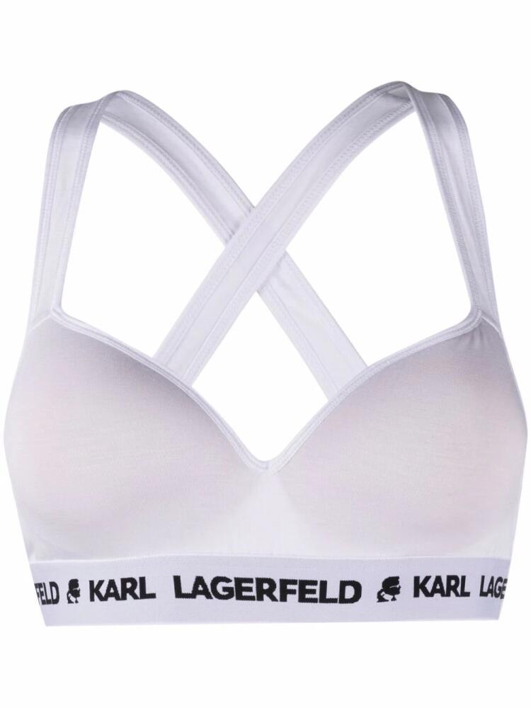 Karl Lagerfeld padded jersey bra - White Cover