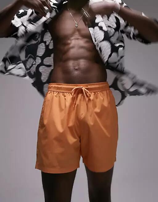 Topman swim shorts in orange Cover