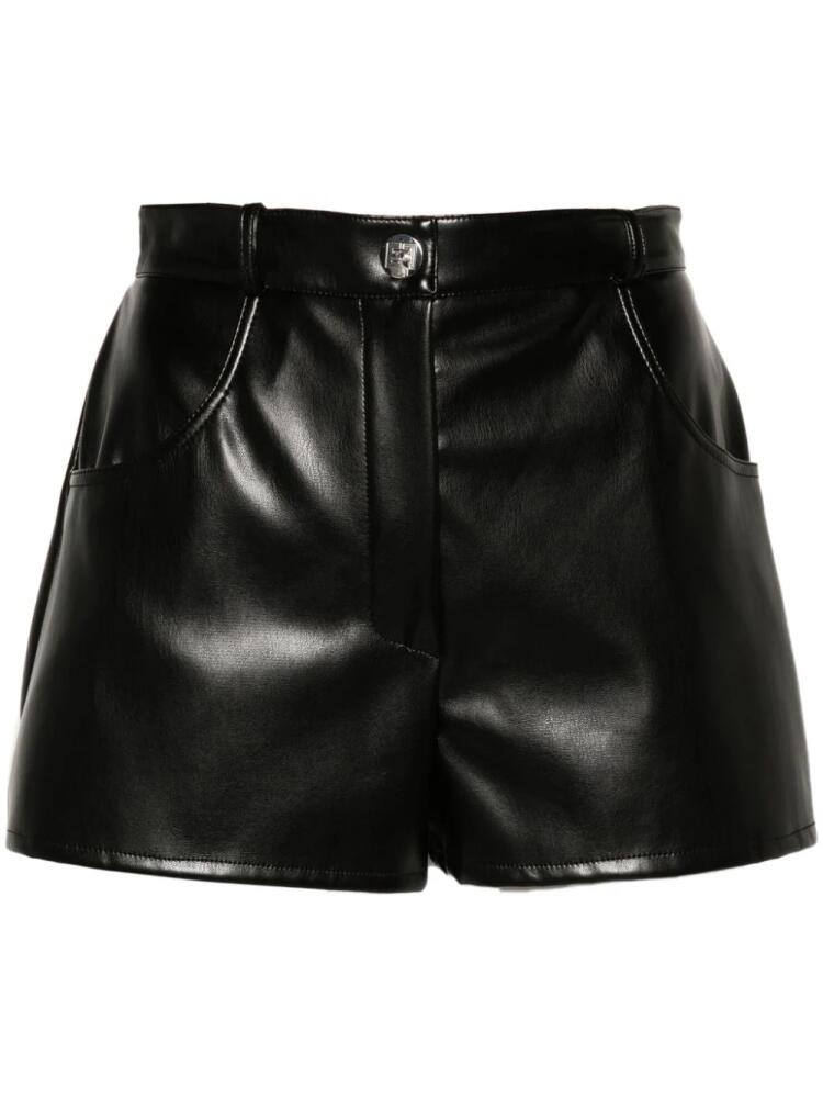 Elisabetta Franchi logo-buckle belted shorts - Black Cover