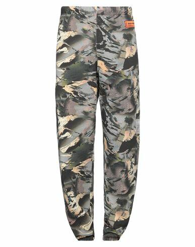 Heron Preston Man Pants Steel grey Cotton Cover